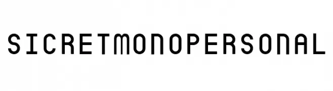 SicretMonoPERSONAL  Frei Schriftart Herunterladen