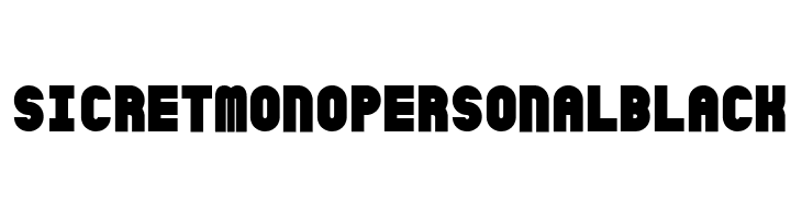 SicretMonoPERSONALBlack फ़ॉन्ट