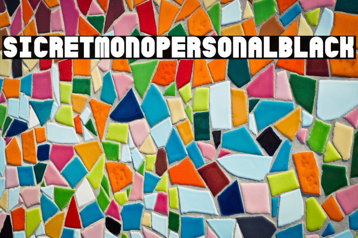 SicretMonoPERSONALBlack Fonte examples