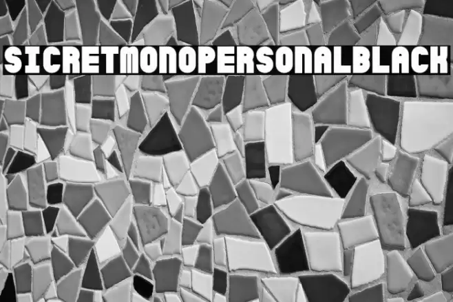 SicretMonoPERSONALBlack Fonte examples