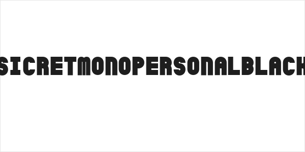 SicretMonoPERSONALBlack Logo