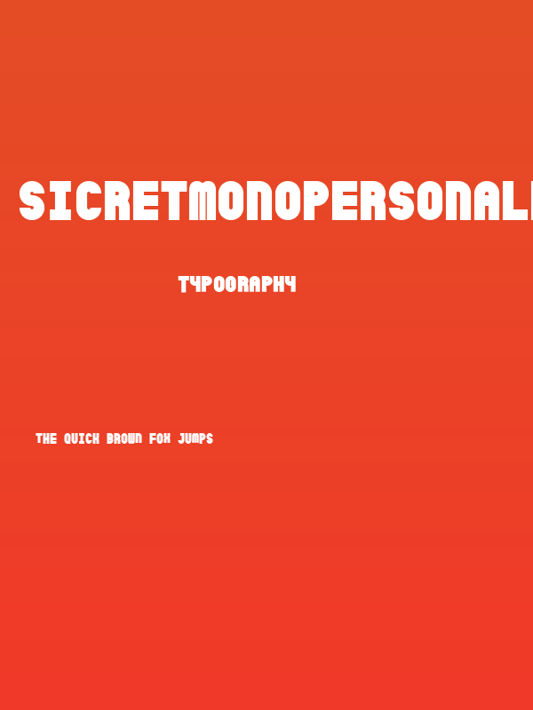 SicretMonoPERSONALBlack Poster