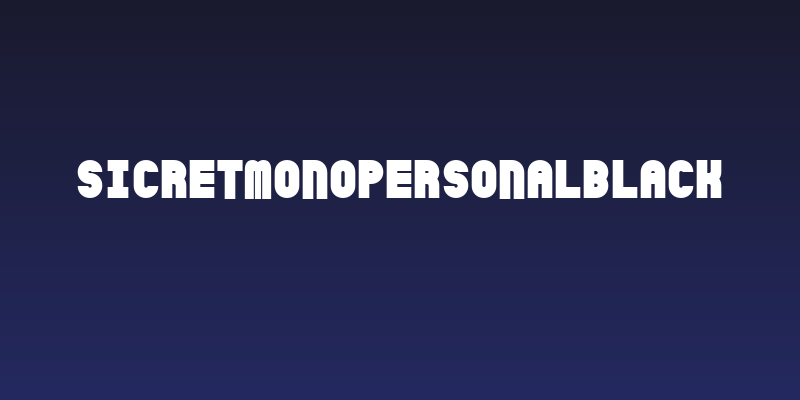 SicretMonoPERSONALBlack Social Header