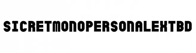 SicretMonoPERSONALExtBd  Frei Schriftart Herunterladen