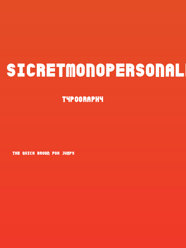 SicretMonoPERSONALExtBd Poster