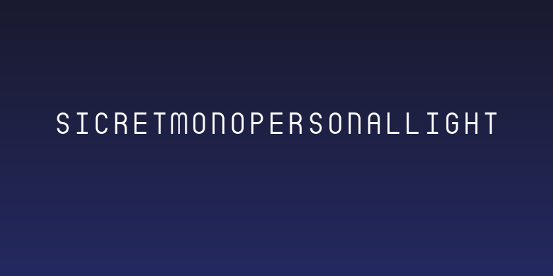 SicretMonoPERSONALLight Social Header
