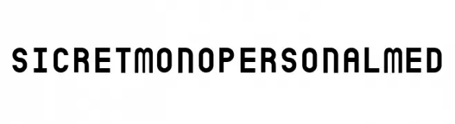 SicretMonoPERSONALMed  Frei Schriftart Herunterladen