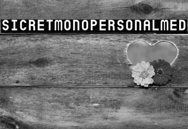 SicretMonoPERSONALMed फ़ॉन्ट examples