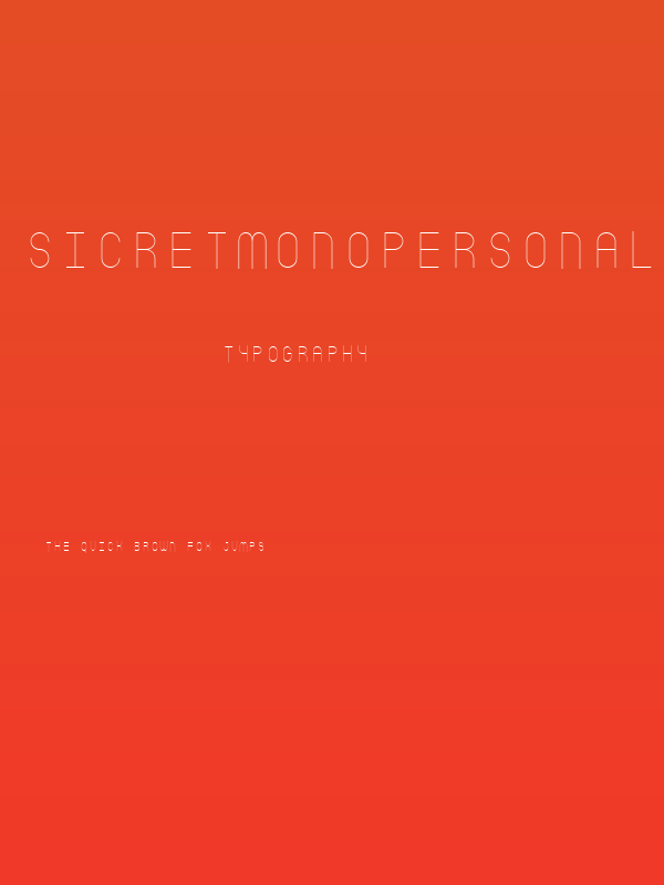 SicretMonoPERSONALThin Poster