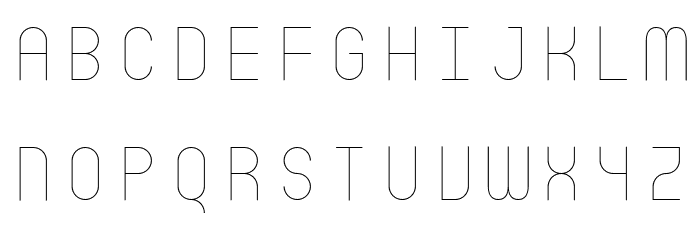 SicretMonoPERSONALThin Font LOWERCASE