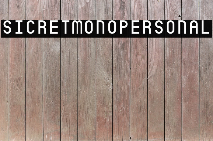 SicretMonoPERSONAL Font examples