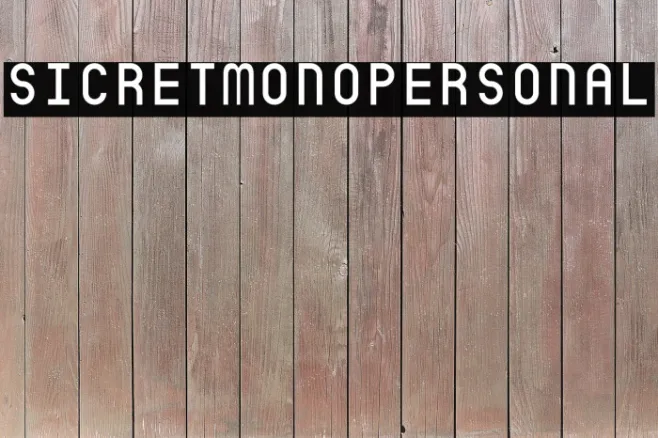 SicretMonoPERSONAL Example 1