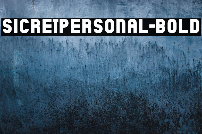 SicretPERSONAL-Bold Example 2