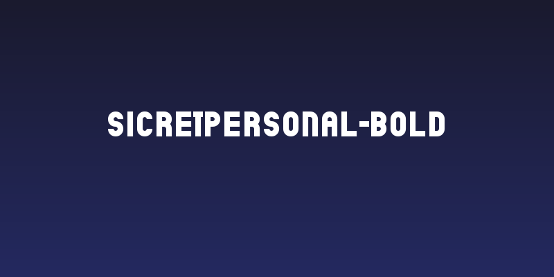 SicretPERSONAL-Bold Social Header