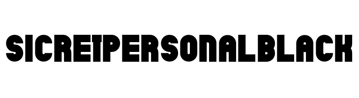 SicretPERSONALBlack  Free Fonts Download