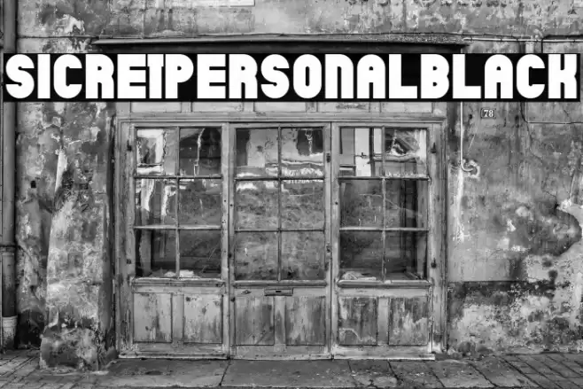 SicretPERSONALBlack Font examples
