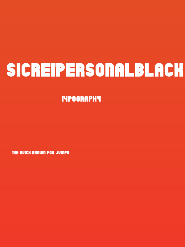 SicretPERSONALBlack Poster