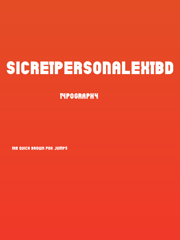 SicretPERSONALExtBd Poster