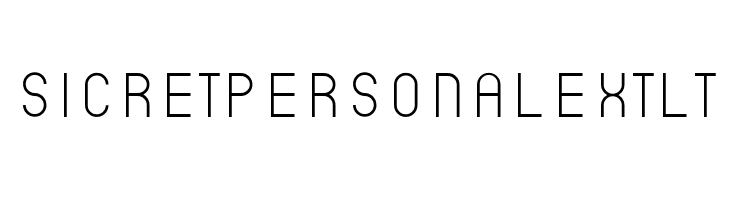 SicretPERSONALExtLt  Free Fonts Download