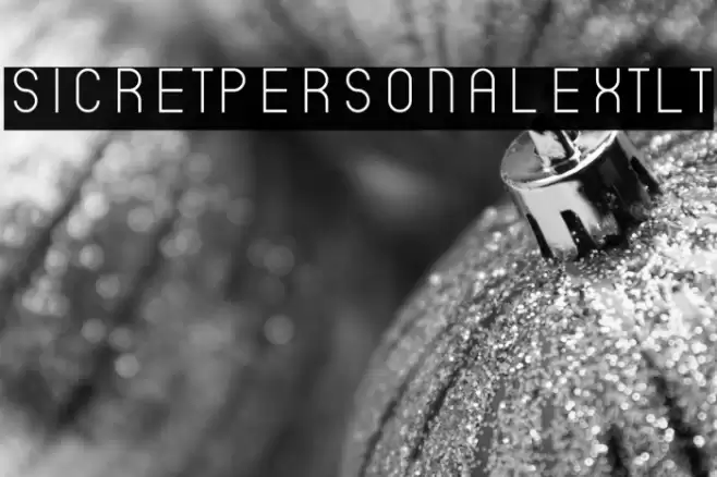 SicretPERSONALExtLt Font examples
