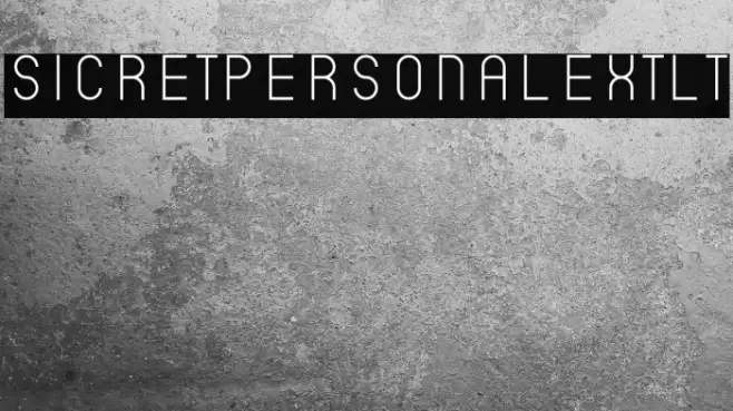 SicretPERSONALExtLt Font examples