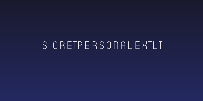 SicretPERSONALExtLt Social Header