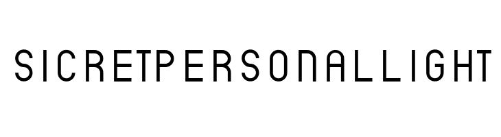 SicretPERSONALLight  Descarca Fonturi Gratis