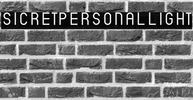 SicretPERSONALLight Font examples