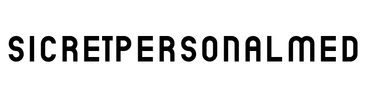 SicretPERSONALMed  Frei Schriftart Herunterladen