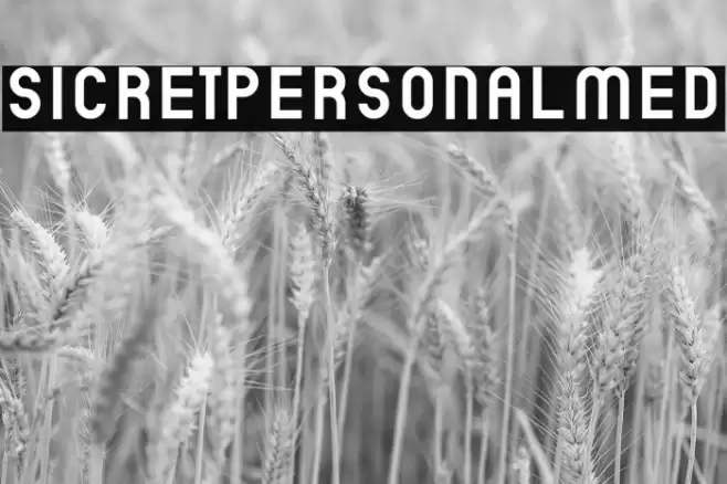SicretPERSONALMed Font examples