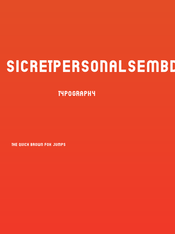 SicretPERSONALSemBd Poster