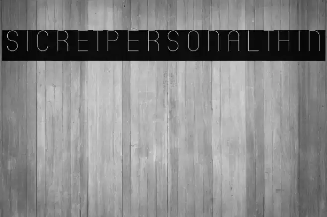 SicretPERSONALThin Font examples