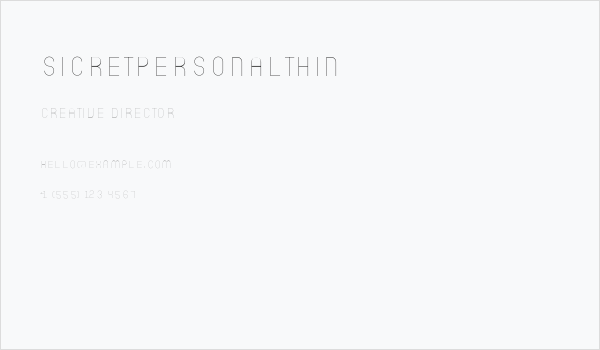 SicretPERSONALThin Business Card