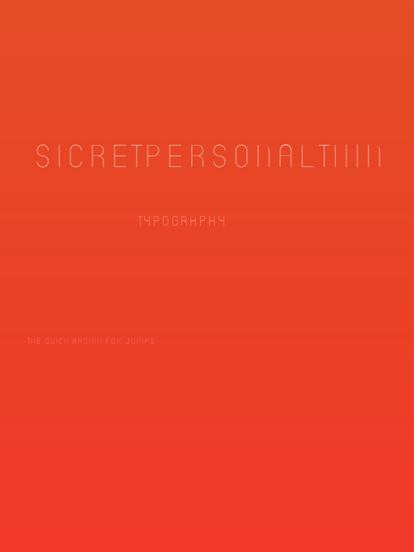 SicretPERSONALThin Poster