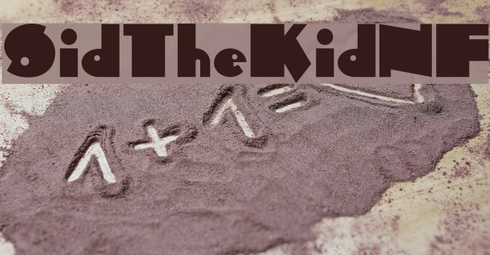 SidTheKidNF Font examples