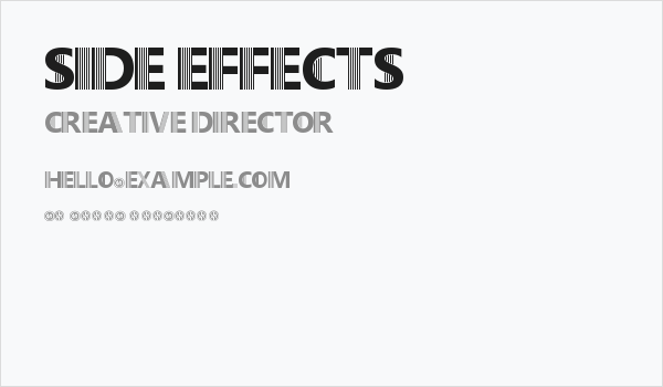 Side Effects Business Card