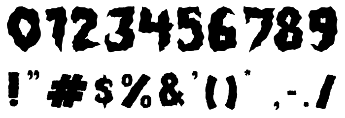 Side Of Monster Font OTHER CHARS