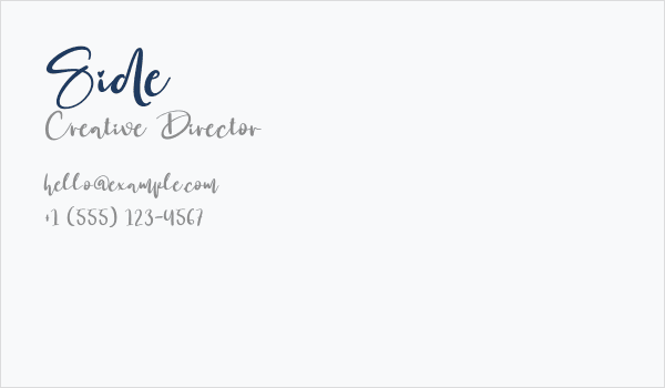 Side Business Card