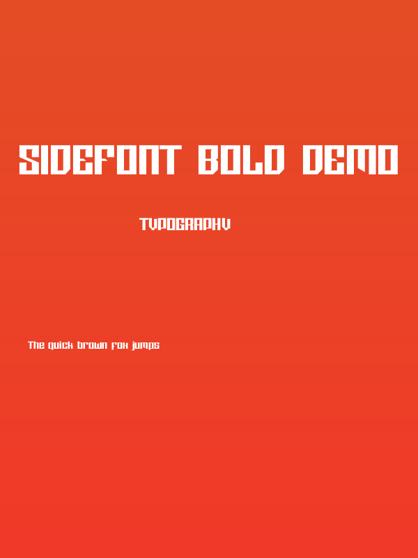 Sidefont Bold Demo Poster