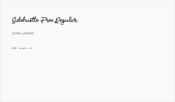 Sidehustle Free Regular Business Card