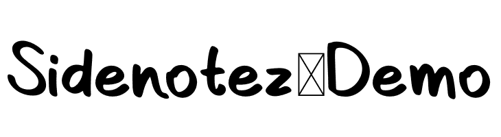 Sidenotez-Demo  免费字体下载