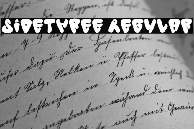 Sidethree Regular Font examples