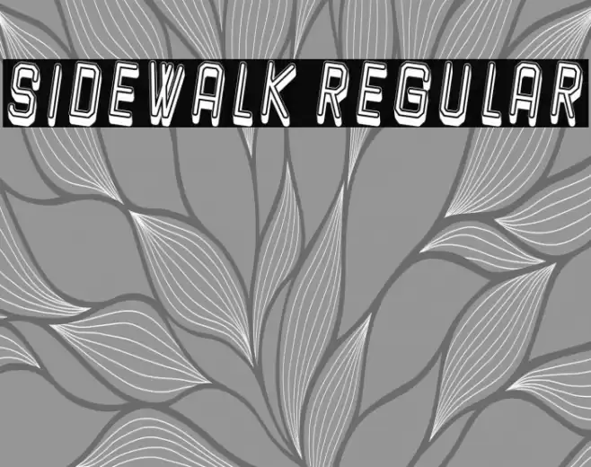 Sidewalk Regular Font examples
