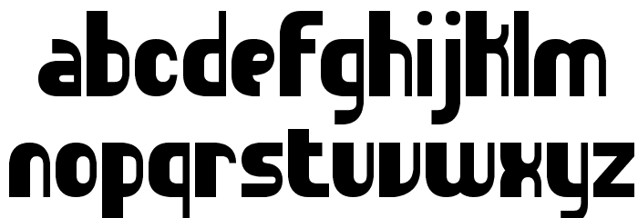 Sideways BRK Font LOWERCASE