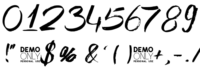 Sidney Demo Rough Font OTHER CHARS