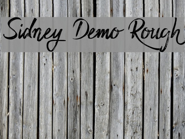 Sidney Demo Rough Font examples