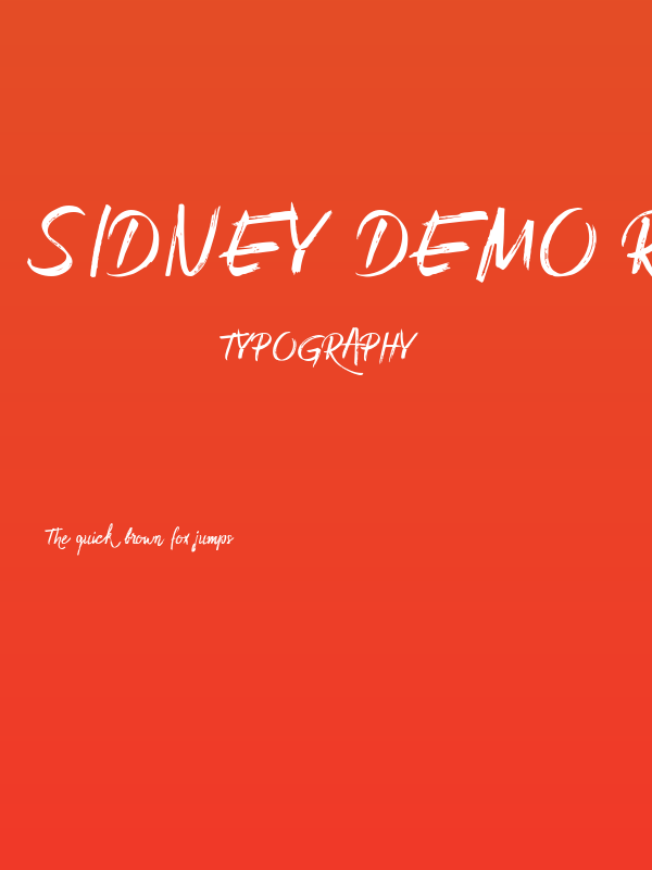 Sidney Demo Rough Poster