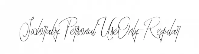 SidorabyPersonalUseOnly-Regular  Descarca Fonturi Gratis