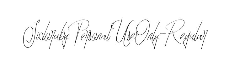 SidorabyPersonalUseOnly-Regular  Descarca Fonturi Gratis