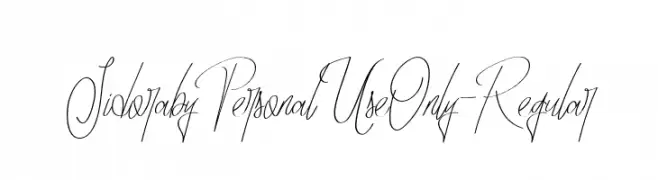 SidorabyPersonalUseOnly-Regular  Frei Schriftart Herunterladen